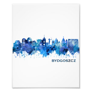Bydgoszcz Polen Skyline Blue Fotodruck