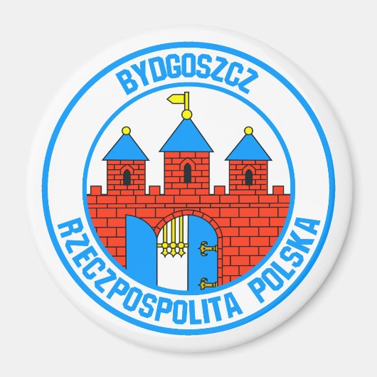 Bydgoszcz RundEmblem Magnet (Vorne)