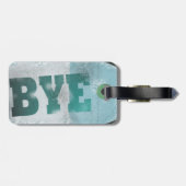 Bye Airplane Style Tag Gepäckanhänger (Rückseite horizontal)