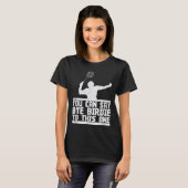 Bye Birdie to this one Funny Badminton Racket Play T-Shirt (Vorne ganz)