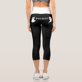 "Bye Boo" niedliche kleine weiße Geister Capri Leggings