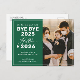 Bye Bye 2024 Hello 2025 Modernes Minimalistisches  Feiertagspostkarte