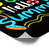 Bye Bye 2nd Grade Hallo Sommerlehrer Student Kind Poster (Ecke)
