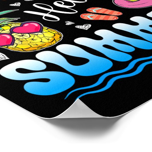 Bye Bye 4th Grade Hello Summer Abschluss Lehrer Poster (Ecke)