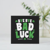 Bye Bye Bad Luck Einladung (Stehend Vorderseite)