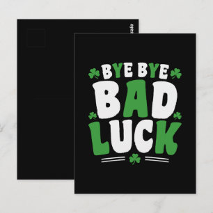 Bye Bye Bad Luck Postkarte