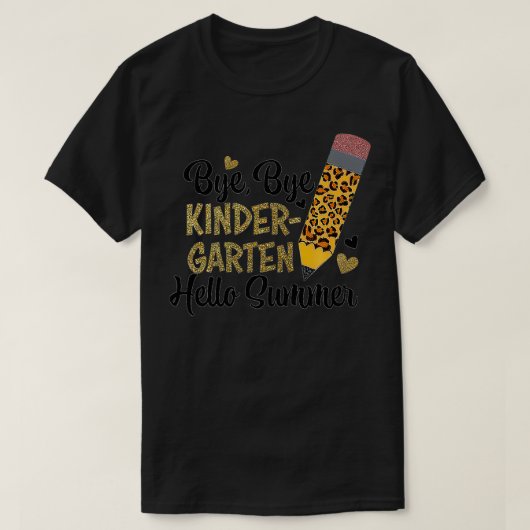 Bye, Bye Kindergarten Hello Summer Peace Out Kinde T-Shirt (Design vorne)