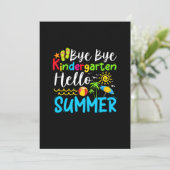 Bye Bye Kindergarten Hello Summer Save The Date (Stehend Vorderseite)