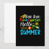 Bye Bye Kindergarten Hello Summer Save The Date (Vorne/Hinten)