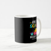 Bye Bye School Hallo Pool Hallo Sommer Kaffeetasse (VorderseiteRechts)