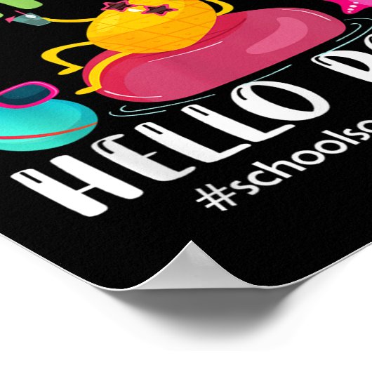 Bye Bye School Hallo Pool Hallo Sommer Poster (Ecke)