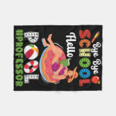 Bye Bye School Hallo Pool Professor am Summer Brea Fleecedecke (Vorderseite (Horizontal))