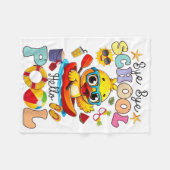 Bye Bye School Hallo Pool Sommerpause Duck Fleecedecke (Vorderseite (Horizontal))