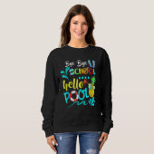 Bye Bye School Hello Pool Summer Student Lehrer Sweatshirt (Vorne ganz)