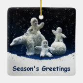 Bye Bye Snow Babies Keramikornament (Rückseite)