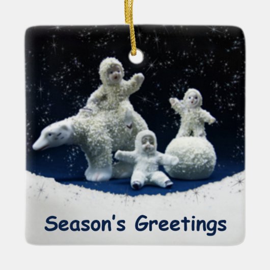 Bye Bye Snow Babies Keramikornament (Vorderseite)