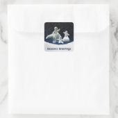 Bye Bye Snow Babies Quadratischer Aufkleber (Tasche)