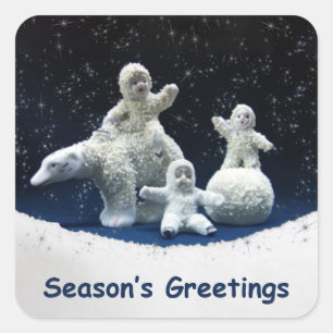 Bye Bye Snow Babies Quadratischer Aufkleber