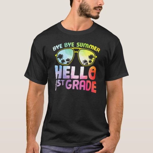 Bye Bye Summer Hello 1st Grade Gradient Back to SC T-Shirt (Vorderseite)