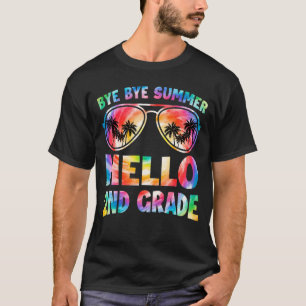 Bye Bye Summer Hello 2nd Grade Gefärbte Krawatte B T-Shirt