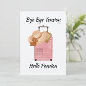 Bye Bye Tension Hello Pension Rentirement Travel Einladung (Stehend Vorderseite)