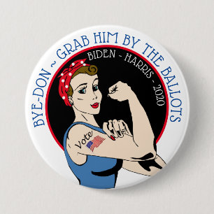 BYE-DON 2020 Biden Harris Support, Grab ihn durch  Button
