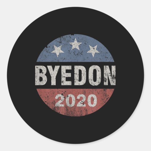 Bye Don 2020 Byedon Button Funny Joe Biden Anti Runder Aufkleber (Vorderseite)