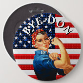 BYE-DON Anti Trump starke Frau Button (Vorne & Hinten)