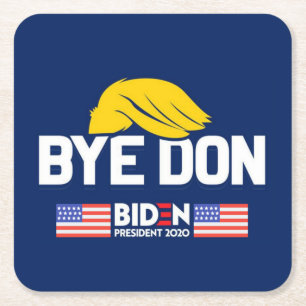 Bye Don BIDEN 2020 President HARRIS Rechteckiger Pappuntersetzer