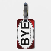 BYE Euro Aufkleber-Tag Gepäckanhänger (Rückseite vertikal)