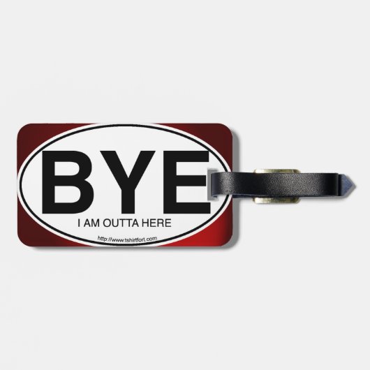 BYE Euro Aufkleber-Tag Gepäckanhänger (Rückseite horizontal)