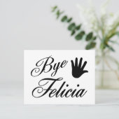 Bye Felicia Extravagant Waving Hand Postkarte (Stehend Vorderseite)