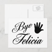 Bye Felicia Extravagant Waving Hand Postkarte (Vorne/Hinten)