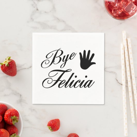 Bye Felicia Extravagant Waving Hand Serviette (Beispiel)