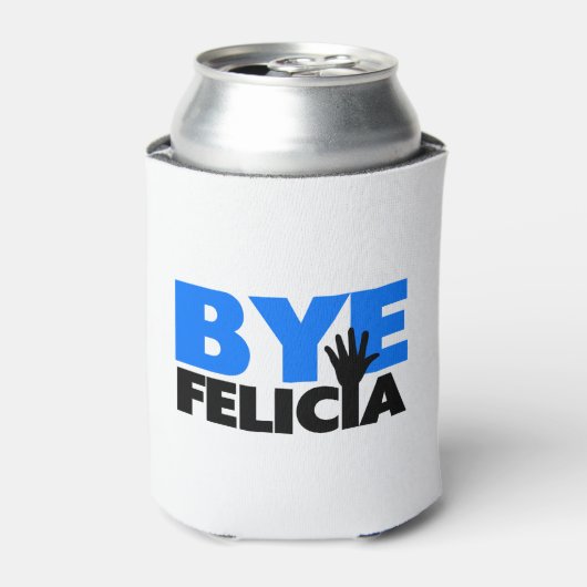 Bye Felicia Hand Wave Bold Blue Dosenkühler (Kanne Vorderseite)