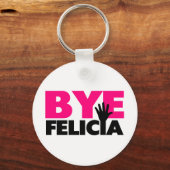 Bye Felicia Hand Wave Hot Pink Schlüsselanhänger (Vorderseite)