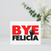 Bye Felicia Hand Wave Postkarte (Stehend Vorderseite)