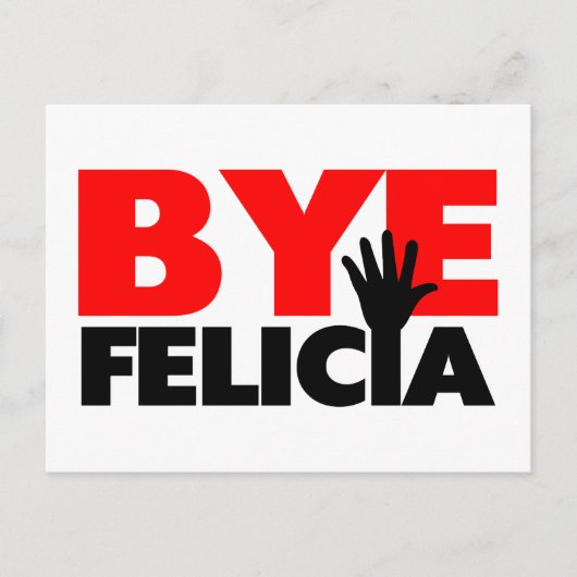 Bye Felicia Hand Wave Postkarte (Vorderseite)