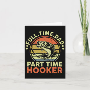 Bye Fishing Vatertag Funny Full Time Vater Teil T Karte