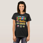 Bye Goodbye Summer Hello 6th Grade Back To School  T-Shirt (Vorne ganz)