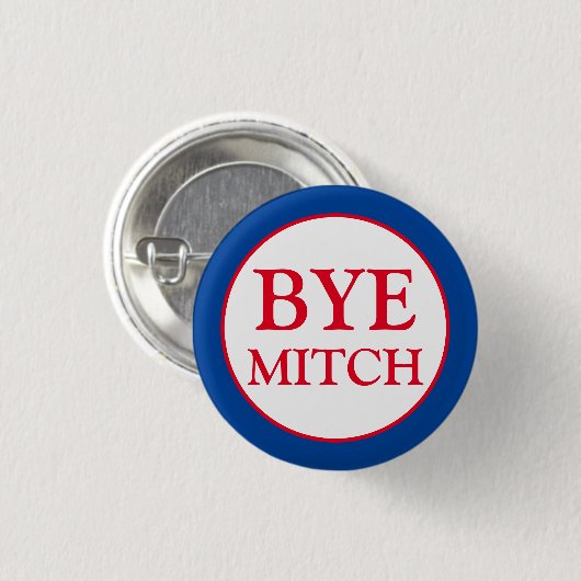 Bye Mitch McConnell Senat wählen Blaue Wahl Button (Vorne & Hinten)