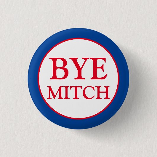 Bye Mitch McConnell Senat wählen Blaue Wahl Button (Vorderseite)