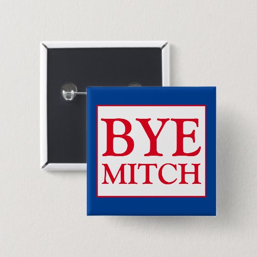 Bye Mitch McConnell Senat wählen Blaue Wahl Button (Vorne & Hinten)