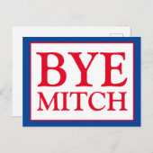 Bye Mitch McConnell Senat wählen Blaue Wahl Postkarte (Vorne/Hinten)