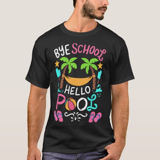 Bye School Beach T Ball T-Shirt Hammock (Vorderseite)
