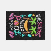 Bye School Beach T Ball T-Shirt Hammock Fleecedecke (Vorderseite (Horizontal))