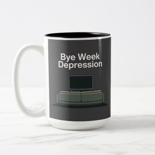 Bye Week Depression Zweifarbige Tasse (Links)