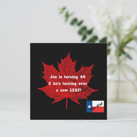 Bye Y'all-TX-Flag Einladung (Stehend Vorderseite)