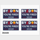ByeDon 2020 Du bist Fired Funny Biden Harris Art I Rechteckiger Aufkleber (Blatt)