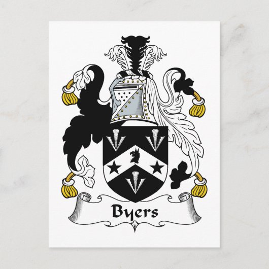 Byers Familienwappen Postkarte (Vorderseite)